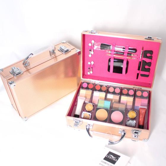 Stock small MOQ colorful cosmetic kits girls cosmetic makeup sets makeup kits all in one