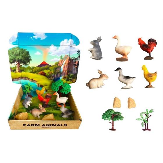 6styles small promotional plastic farm animal toy set,novelty plastic farm animal toy set,animal toy toys for child kids