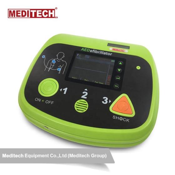 CE approved color screen Multi language AED defibrillator monitor with ECG biphasic Automated External defibrillator