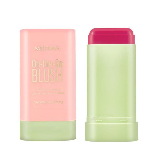 Multi-Use Makeup Blush Stick Waterproof Natural Nude Makeup Suitable for All Skin Solid Moisturizer Stick for Cheek Eyes Lips