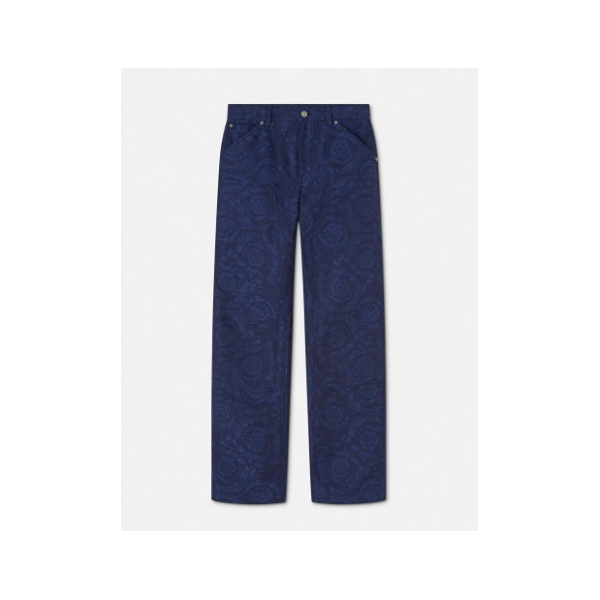 Barocco jacquard cargo trousers