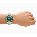 men's large dial luminous diving steel belt mechanical watch