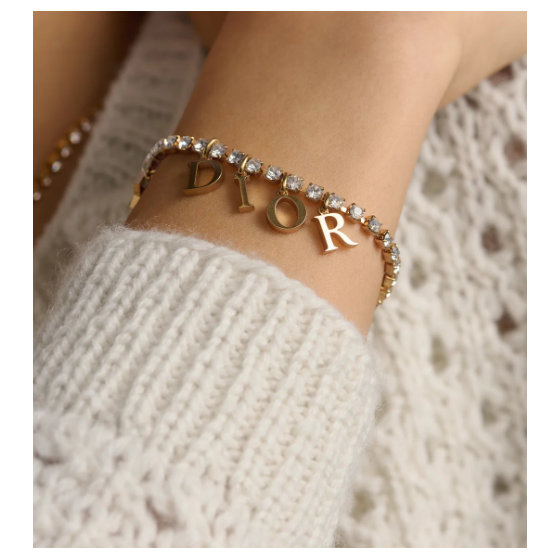 Gold-Finished Metal and Silver-Tone Crystals