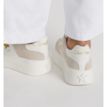 Light beige suede calf leather