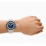 Men's Large Dial Luminous Diving Plain Steel Strap Mechanical Watch