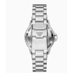 Men's Large Dial Luminous Diving Plain Steel Strap Mechanical Watch