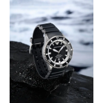 Men's Large Dial Tire Pattern Adjustable Diving Mechanical Watch