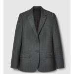 Single breasted wool grisaille jacket
