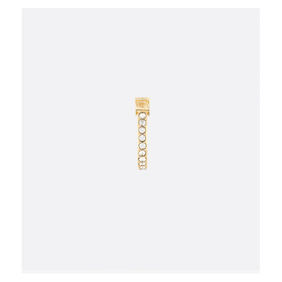 Gold-Finish Metal and White Crystals