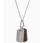 men's contrasting leather bracelet necklace gift box set