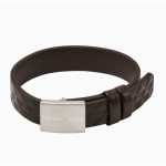men's contrasting leather bracelet necklace gift box set