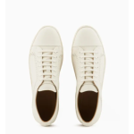 Men's sheepskin lace-up low-top round-toe flat casual sneakers