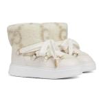 Women's Ivory Wool Effect Boots