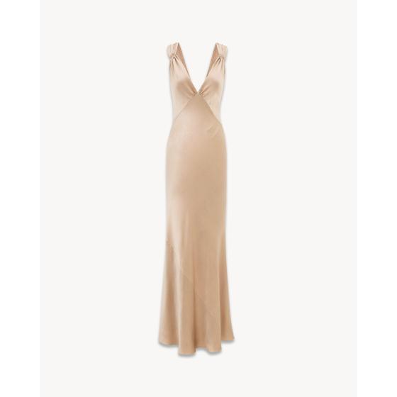 Silk Satin Cross Back Dress