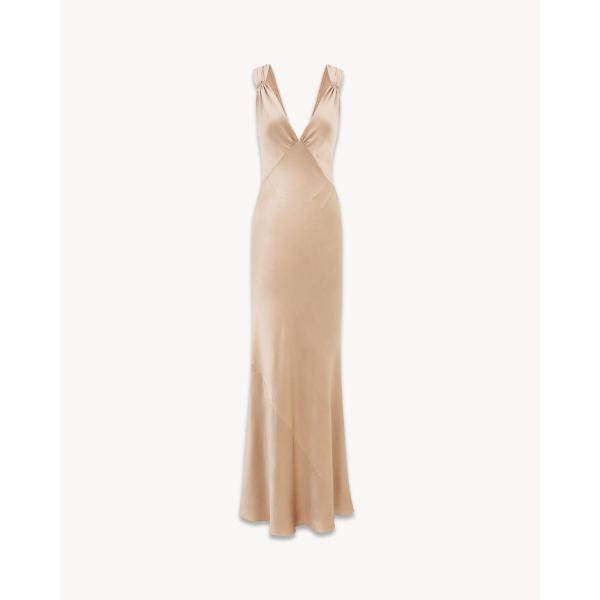 Silk Satin Cross Back Dress