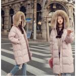 Celebrity style down jacket women's mid-length 2024 winter new style fashionable over-knee student Korean style thickened coat trend