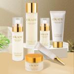 Wholesale custom label yeast moistening moisturizing whitening repair cosmetics 6 sets of skin care products