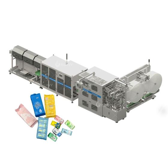 New Product Small Packed 7-8Pcs Mini Package Wipes Non Woven Cleaning Wet Tissue Making Machine Mini Wet Wipes