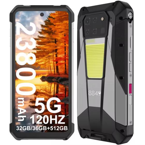 Projector Smart Phone Unihertz Tank 3 Pro 5G 16GB+512GB Night Vision Camera 23800mAh Battery 6.79 Inch Android 13 Mobile Phones