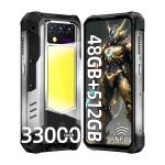 Oukitel Wp100 Titan 5g Rugged Smartphone Built-in Projector 1200-lumen Camping Light 33000mah 16gb+512gb 200mp Nfc Cell Phones