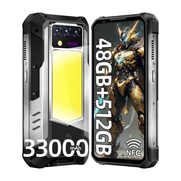 Oukitel Wp100 Titan 5g Rugged Smartphone Built-in Projector 1200-lumen Camping Light 33000mah 16gb+512gb 200mp Nfc Cell Phones