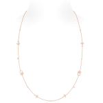 Idylle Blossom Multi-Pattern Long Necklace, Pink Gold and Diamonds