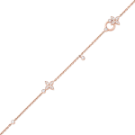 Idylle Blossom Multi-Pattern Long Necklace, Pink Gold and Diamonds