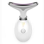 Newest 7 Colors LED Light Therapy Vibration Beauty Facial Neck Massager Heated Face Neck Lifting Device for personal home use