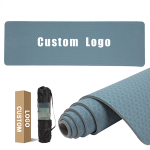 High Quality Professional Fitness Gym Wholesale Custom Design Logo Printed Eco-friendly Durable Travel Non Slip TPE Yoga Mat