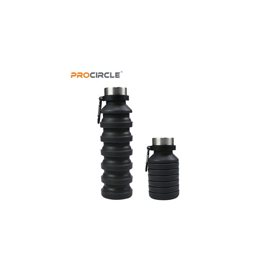 FYSH-06 BPA Free 550ml Foldable Water Bottle Eco Friendly Travel Camping Running Gym Sport Collapsible Silicone Water Bottle