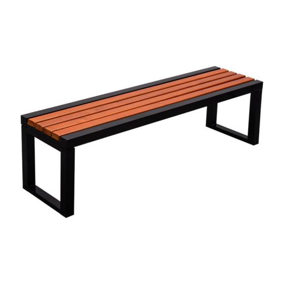 Profession Modern Style Long Wood Metal Composite Park Garden Patio outdoor Bench