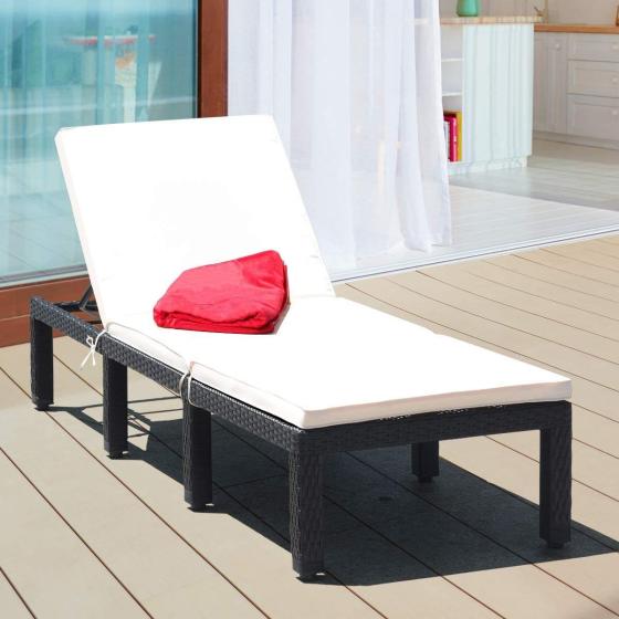 Leisure Outdoor Rattan Double Sun Bed Rattan Wicker Chaise Lounge Black Yellow White Beach OEM Frame Gray Style Modern Furniture