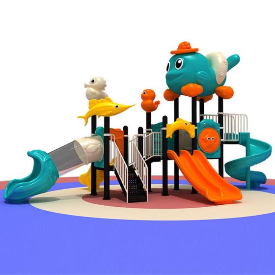 Customized Outdoor Children's Playground Plastic Slide Toys For Garden Sports & Entertainment Park Use