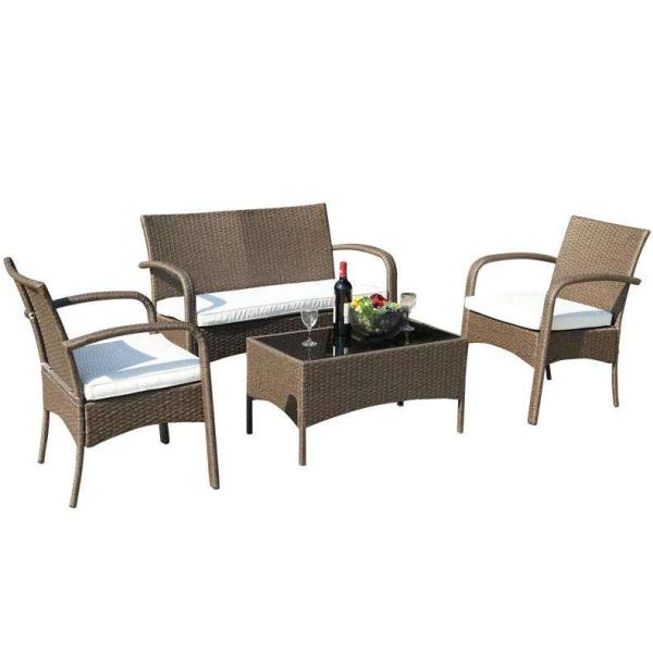 Outdoor furniture luxury garden rattan furniture synthetic wicker leisure set