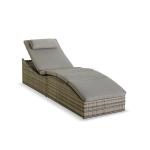 Synthetic Rattan Weaving Sun Chaise Lounger Beach Lounger Daybed Furniture Outdoor Beach Chair