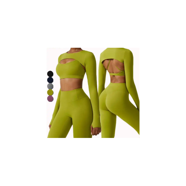 2023 New Design Gym Fitness Sets Seamless Four-way Stretch Gym Set Women Fashion Workout Women's sets